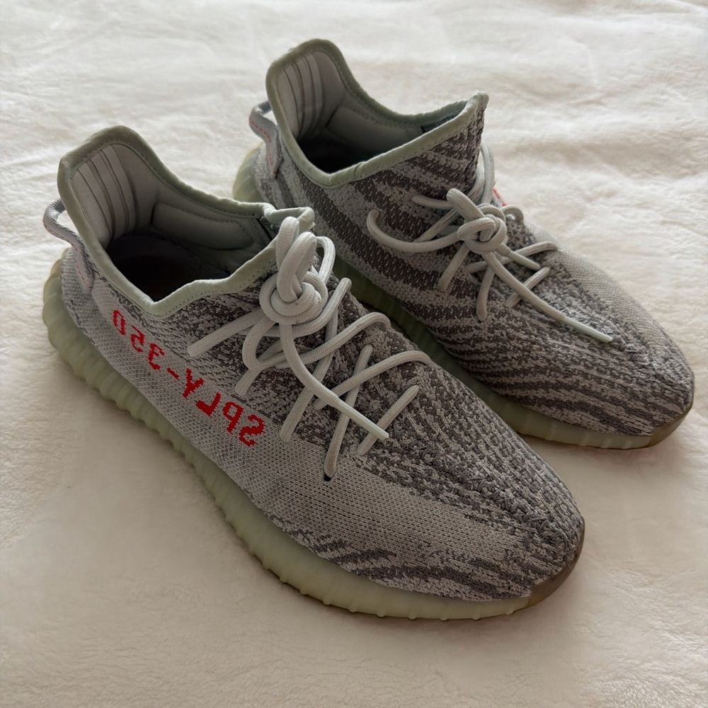 adidas Yeezy Boost 350 V2 Blue Tint with Red Accent